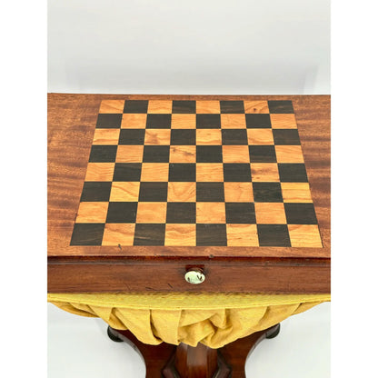 Late 19th Century Classical Mahogany Chess Table With Inlaid Top