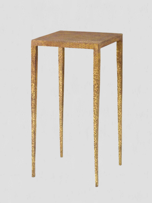 Hammered Brass Hawes Side Table