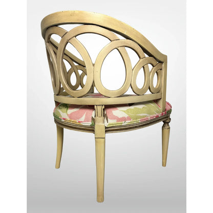 Neoclassical Style Pair of Loop Barrel Back Chairs Nina Campbell